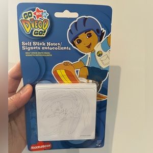 NICKELODEON Go Diego Nick Jr Post It Note Memo Pad Self Stick Boy Surf Water New